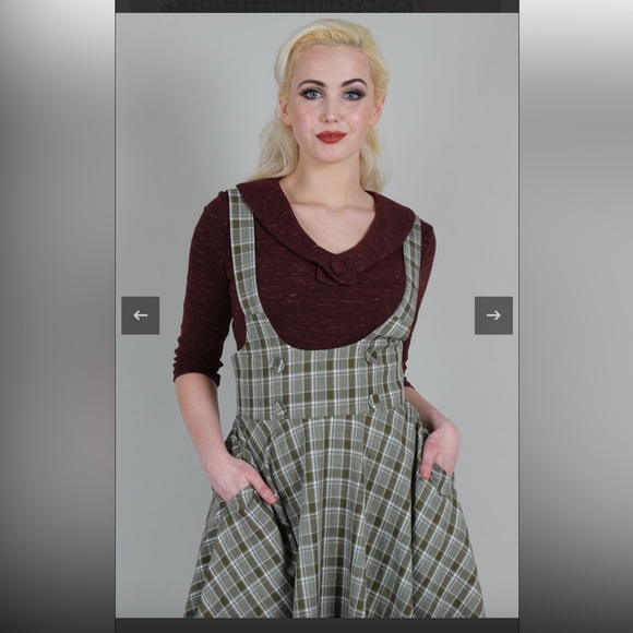 Voodoo Vixen Olive Plaid Shirt - Picture 2 of 9